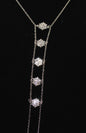 Starburst Rhinestone Ladder Necklace