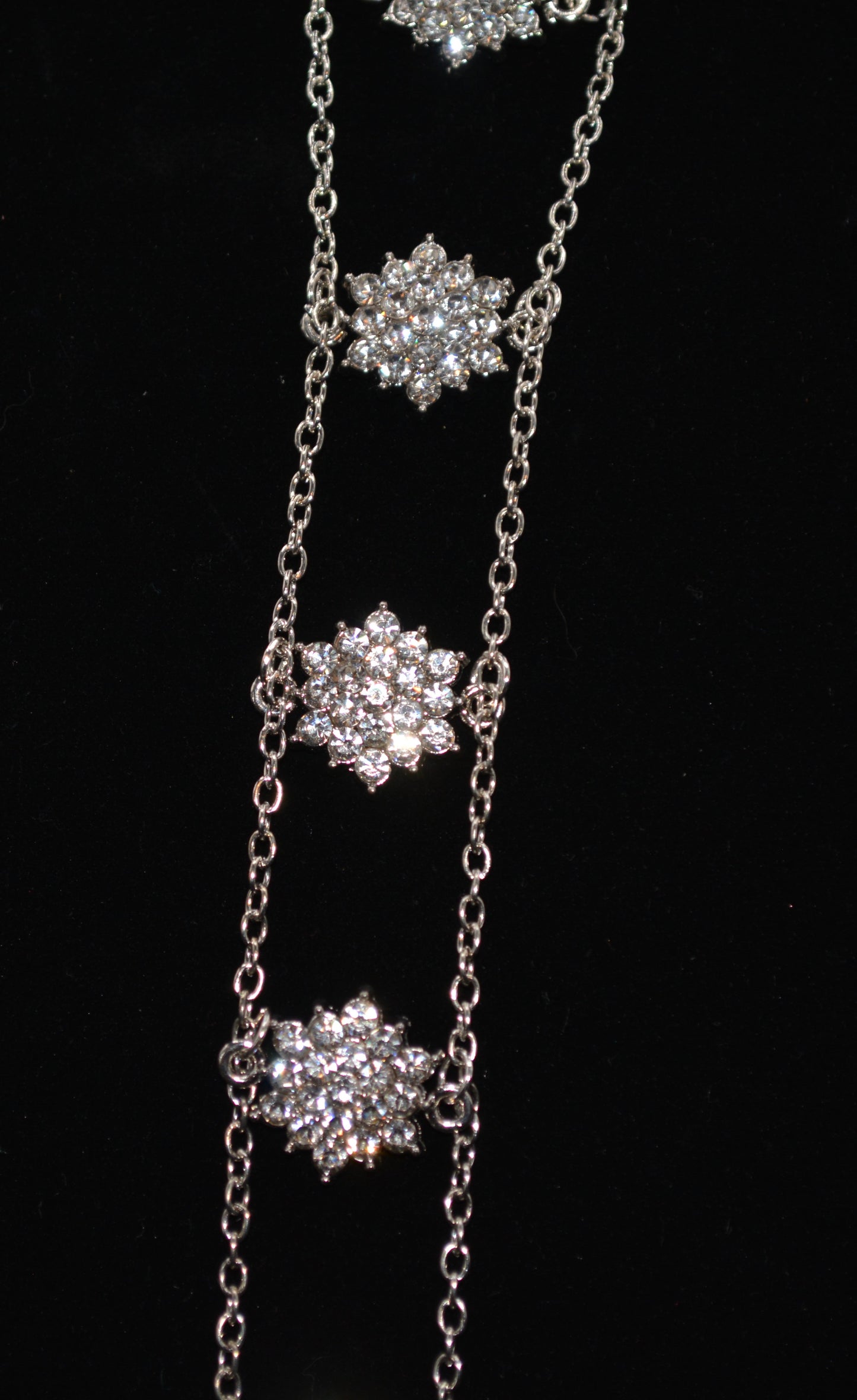 Starburst Rhinestone Ladder Necklace