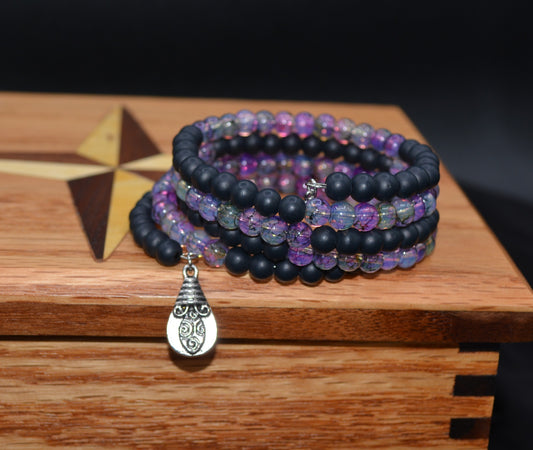 Purple Rain Memorywire Bracelet