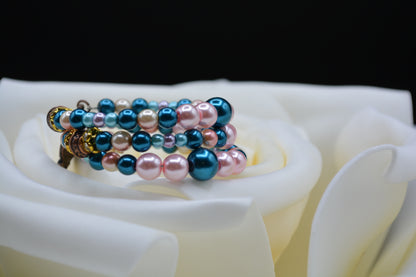 Cotton Candy Owl Memorywire Bracelet