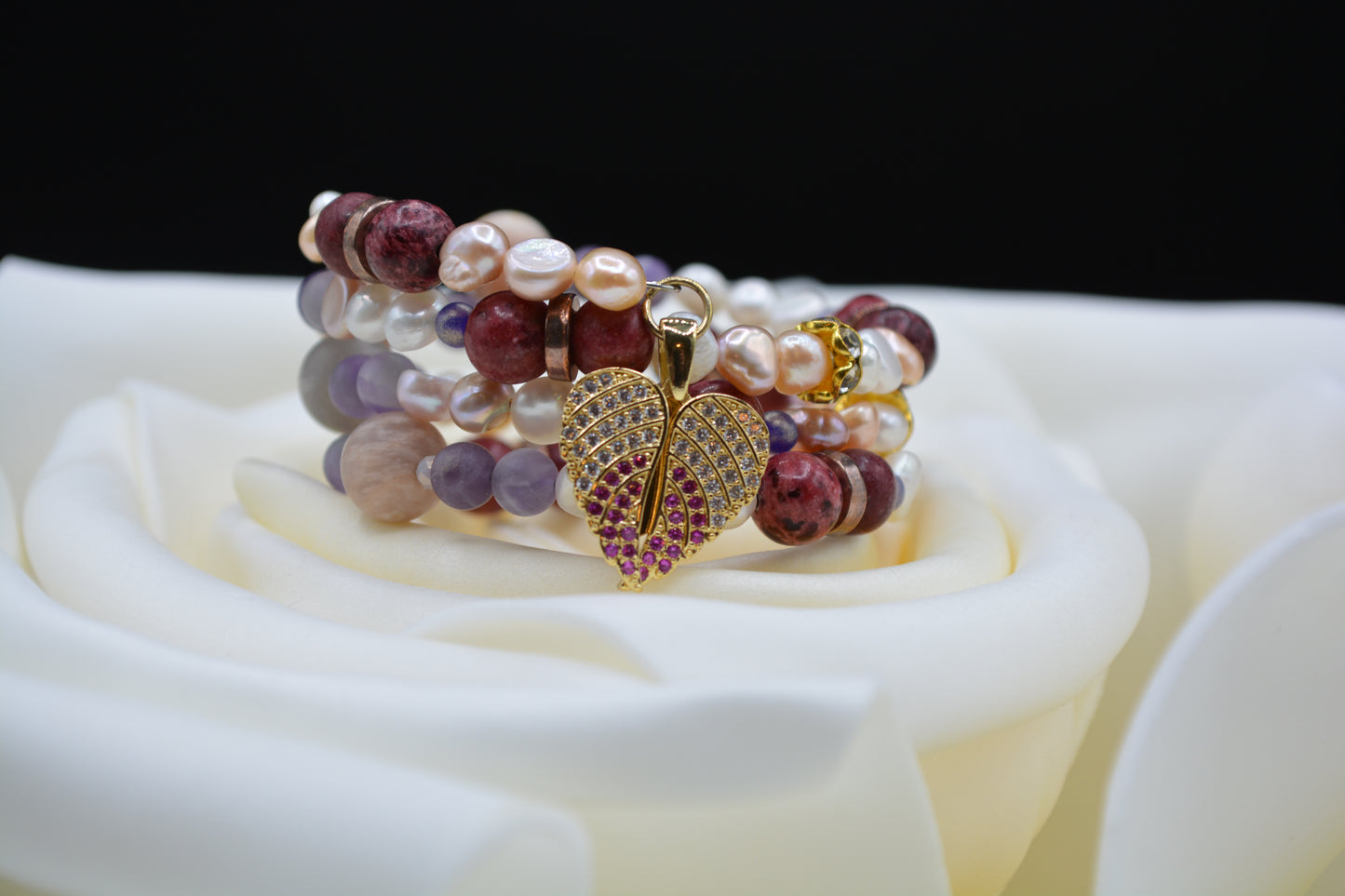 Blushing Roux Memorywire Bracelet