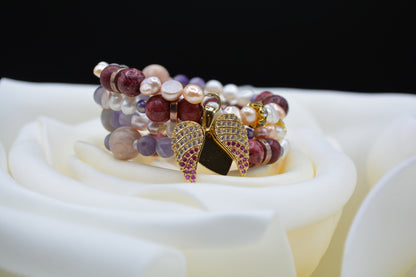 Blushing Roux Memorywire Bracelet