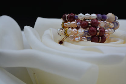 Blushing Roux Memorywire Bracelet