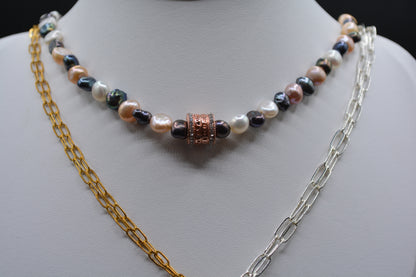 Two Tone Double Layer Necklace