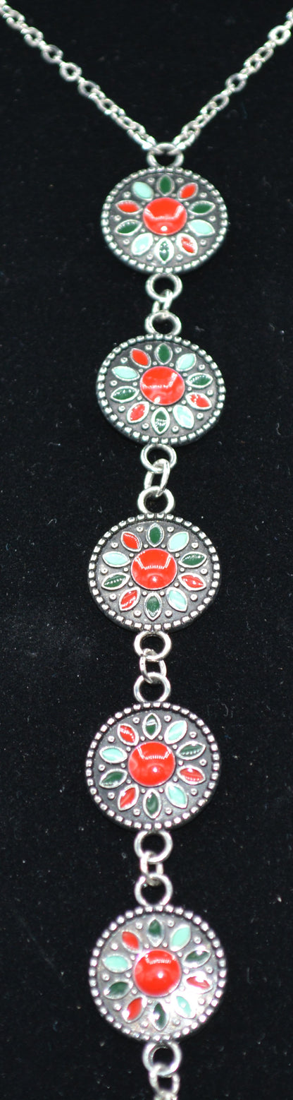 Painted Circle Ladder Necklace