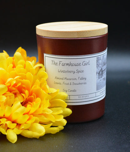 5.5oz candle named winterberry spice