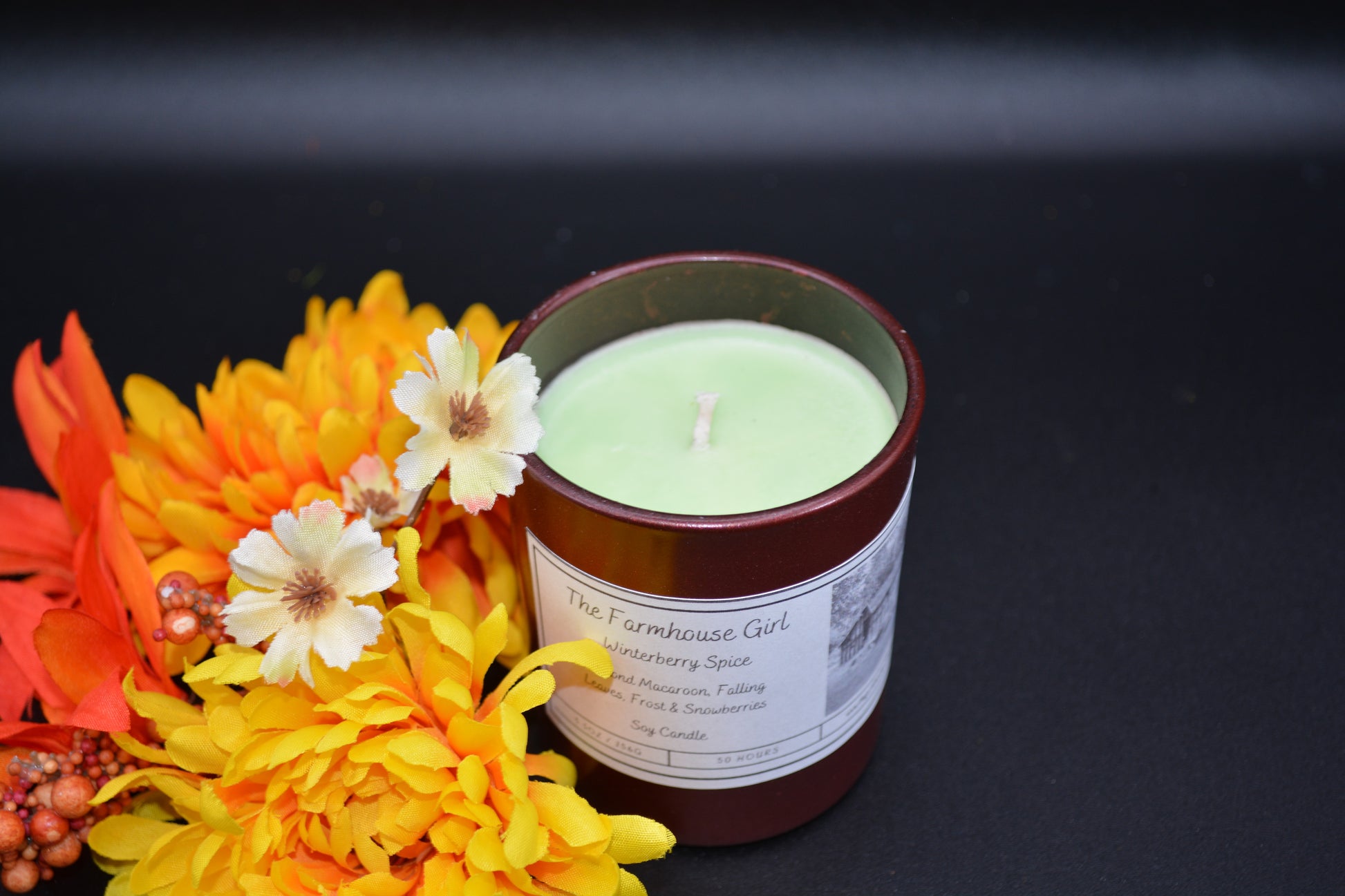 5.5oz candle named winterberry spice